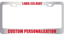Stainless Steel Metal License Plate Frame | Steel Frame with Silkscreen Imprint