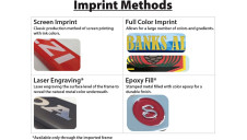 Aluminum License Plate Frame | Imprint Methods