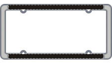 Zinc Die Cast Thin Rim Metal License Plate Frame | Chrome Frame